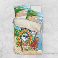 Hawaii Golf Christmas Bedding Set Mele Kalikimaka Funny Golfer Santa - Wonder Print Shop