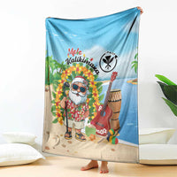 Hawaii Golf Christmas Blanket Mele Kalikimaka Funny Golfer Santa - Wonder Print Shop
