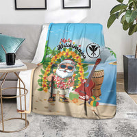 Hawaii Golf Christmas Blanket Mele Kalikimaka Funny Golfer Santa - Wonder Print Shop