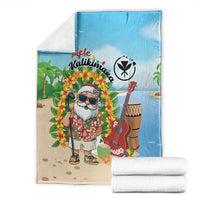 Hawaii Golf Christmas Blanket Mele Kalikimaka Funny Golfer Santa - Wonder Print Shop