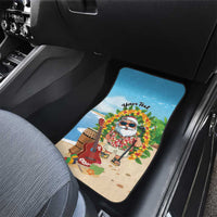 Personalized Hawaii Golf Christmas Car Mats Mele Kalikimaka Funny Golfer Santa - Wonder Print Shop