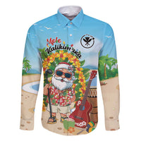 Personalized Hawaii Golf Christmas Family Matching Long Sleeve Bodycon Dress and Hawaiian Shirt Mele Kalikimaka Funny Golfer Santa - Wonder Print Shop