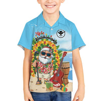Personalized Hawaii Golf Christmas Family Matching Long Sleeve Bodycon Dress and Hawaiian Shirt Mele Kalikimaka Funny Golfer Santa - Wonder Print Shop