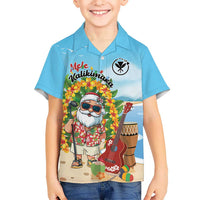 Personalized Hawaii Golf Christmas Family Matching Off Shoulder Short Dress and Hawaiian Shirt Mele Kalikimaka Funny Golfer Santa - Wonder Print Shop