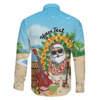 Personalized Hawaii Golf Christmas Family Matching Summer Maxi Dress and Hawaiian Shirt Mele Kalikimaka Funny Golfer Santa - Wonder Print Shop