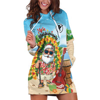 Personalized Hawaii Golf Christmas Hoodie Dress Mele Kalikimaka Funny Golfer Santa - Wonder Print Shop