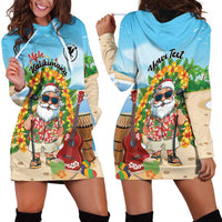 Personalized Hawaii Golf Christmas Hoodie Dress Mele Kalikimaka Funny Golfer Santa - Wonder Print Shop