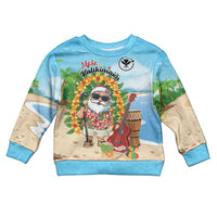 Personalized Hawaii Golf Christmas Kid Ugly Christmas Sweater Mele Kalikimaka Funny Golfer Santa - Wonder Print Shop