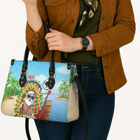 Hawaii Golf Christmas Leather Bag Mele Kalikimaka Funny Golfer Santa - Wonder Print Shop