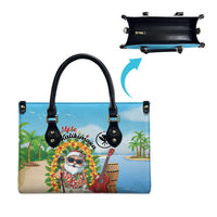 Hawaii Golf Christmas Leather Bag Mele Kalikimaka Funny Golfer Santa - Wonder Print Shop