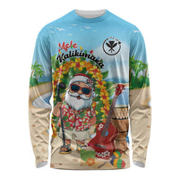 Personalized Hawaii Golf Christmas Long Sleeve Shirt Mele Kalikimaka Funny Golfer Santa - Wonder Print Shop