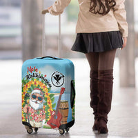 Hawaii Golf Christmas Luggage Cover Mele Kalikimaka Funny Golfer Santa - Wonder Print Shop