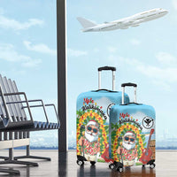 Hawaii Golf Christmas Luggage Cover Mele Kalikimaka Funny Golfer Santa - Wonder Print Shop
