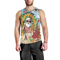 Personalized Hawaii Golf Christmas Men Tank Top Mele Kalikimaka Funny Golfer Santa - Wonder Print Shop