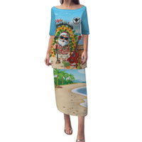 Personalized Hawaii Golf Christmas Puletasi Mele Kalikimaka Funny Golfer Santa - Wonder Print Shop