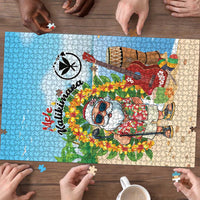 Hawaii Golf Christmas Puzzle Mele Kalikimaka Funny Golfer Santa - Wonder Print Shop