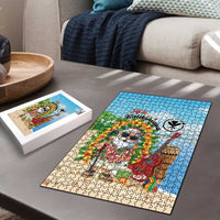 Hawaii Golf Christmas Puzzle Mele Kalikimaka Funny Golfer Santa - Wonder Print Shop