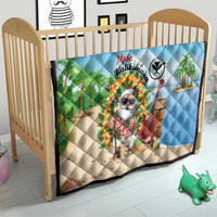 Hawaii Golf Christmas Quilt Mele Kalikimaka Funny Golfer Santa - Wonder Print Shop