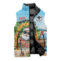 Personalized Hawaii Golf Christmas Sleeveless Puffer Jacket Mele Kalikimaka Funny Golfer Santa - Wonder Print Shop