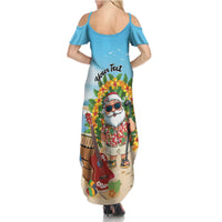 Personalized Hawaii Golf Christmas Summer Maxi Dress Mele Kalikimaka Funny Golfer Santa - Wonder Print Shop
