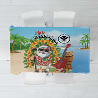 Hawaii Golf Christmas Tablecloth Mele Kalikimaka Funny Golfer Santa - Wonder Print Shop
