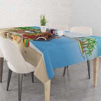 Hawaii Golf Christmas Tablecloth Mele Kalikimaka Funny Golfer Santa - Wonder Print Shop