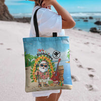 Hawaii Golf Christmas Tote Bag Mele Kalikimaka Funny Golfer Santa - Wonder Print Shop