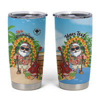 Personalized Hawaii Golf Christmas Tumbler Cup Mele Kalikimaka Funny Golfer Santa - Wonder Print Shop