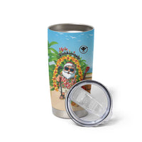 Personalized Hawaii Golf Christmas Tumbler Cup Mele Kalikimaka Funny Golfer Santa - Wonder Print Shop