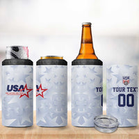 Custom USA Soccer Team 2026 4 in 1 Can Cooler Tumbler One Nation One Team - Wonder Print Shop