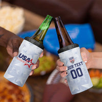 Custom USA Soccer Team 2026 4 in 1 Can Cooler Tumbler One Nation One Team - Wonder Print Shop