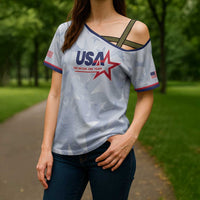Custom USA Soccer Team 2026 Cross Shoulder Shirt One Nation One Team - Wonder Print Shop