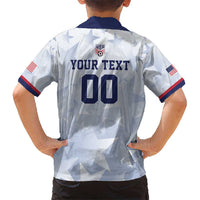 Custom USA Soccer Team 2026 Family Matching Long Sleeve Bodycon Dress and Hawaiian Shirt One Nation One Team - Wonder Print Shop