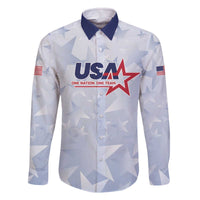 Custom USA Soccer Team 2026 Family Matching Off The Shoulder Long Sleeve Dress and Hawaiian Shirt One Nation One Team - Wonder Print Shop