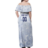 Custom USA Soccer Team 2026 Family Matching Off Shoulder Maxi Dress and Hawaiian Shirt One Nation One Team - Wonder Print Shop