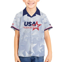 Custom USA Soccer Team 2026 Family Matching Off Shoulder Maxi Dress and Hawaiian Shirt One Nation One Team - Wonder Print Shop