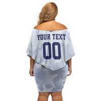 Custom USA Soccer Team 2026 Family Matching Off Shoulder Short Dress and Hawaiian Shirt One Nation One Team - Wonder Print Shop