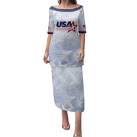 Custom USA Soccer Team 2026 Family Matching Puletasi and Hawaiian Shirt One Nation One Team - Wonder Print Shop