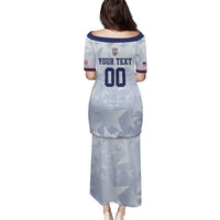 Custom USA Soccer Team 2026 Family Matching Puletasi and Hawaiian Shirt One Nation One Team - Wonder Print Shop