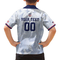 Custom USA Soccer Team 2026 Family Matching Summer Maxi Dress and Hawaiian Shirt One Nation One Team - Wonder Print Shop