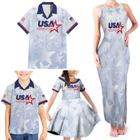 Custom USA Soccer Team 2026 Family Matching Tank Maxi Dress and Hawaiian Shirt One Nation One Team - Wonder Print Shop