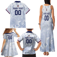 Custom USA Soccer Team 2026 Family Matching Tank Maxi Dress and Hawaiian Shirt One Nation One Team - Wonder Print Shop