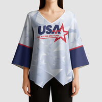 Custom USA Soccer Team 2026 Kimono Sleeve Blouse One Nation One Team - Wonder Print Shop