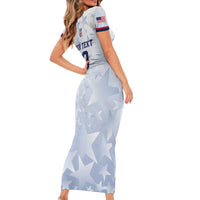 Custom USA Soccer Team 2026 Short Sleeve Bodycon Dress One Nation One Team - Wonder Print Shop