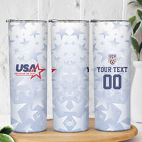 Custom USA Soccer Team 2026 Skinny Tumbler One Nation One Team - Wonder Print Shop
