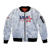 Custom USA Soccer Team 2026 Sleeve Zip Bomber Jacket One Nation One Team - Wonder Print Shop