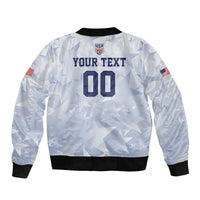 Custom USA Soccer Team 2026 Sleeve Zip Bomber Jacket One Nation One Team - Wonder Print Shop
