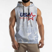 Custom USA Soccer Team 2026 Sleeveless Hoodie One Nation One Team - Wonder Print Shop