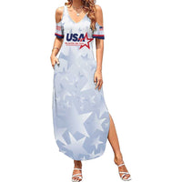 Custom USA Soccer Team 2026 Summer Maxi Dress One Nation One Team - Wonder Print Shop