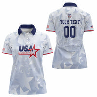 Custom USA Soccer Team 2026 Women Polo Shirt One Nation One Team - Wonder Print Shop